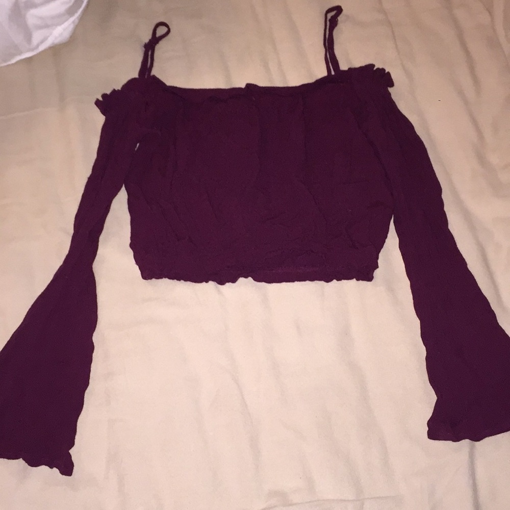 Maroon crop top